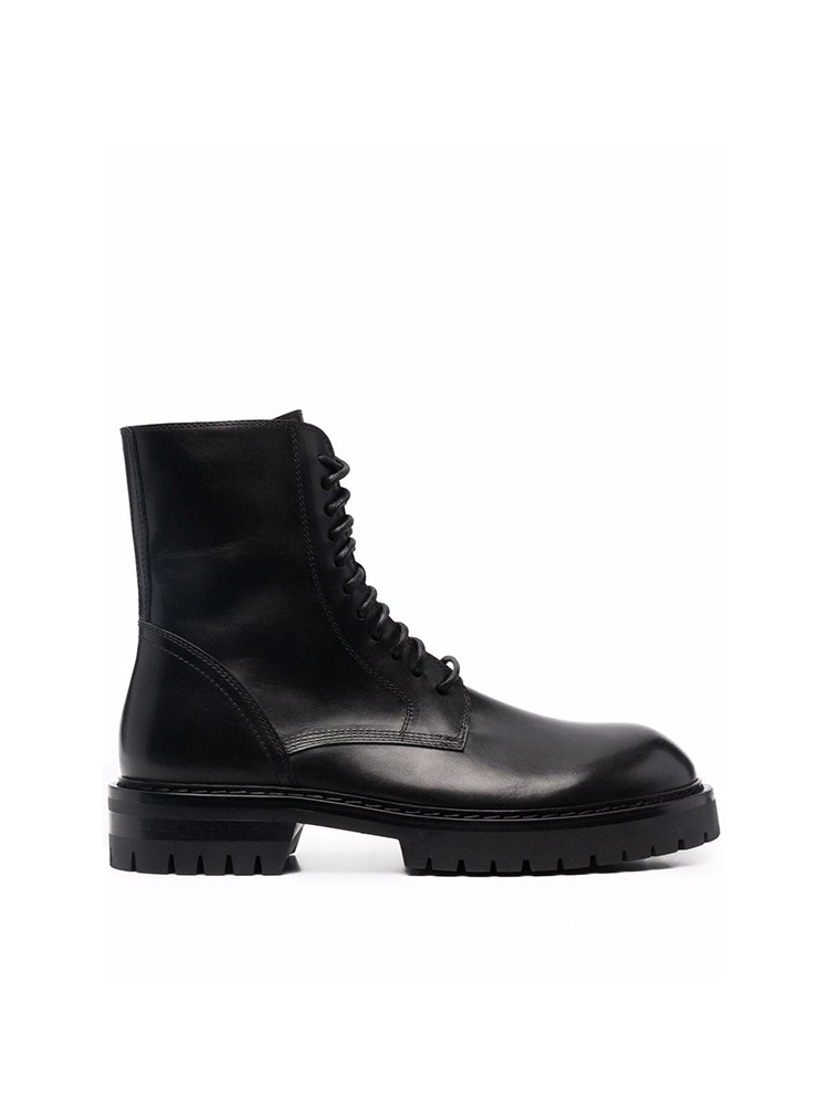 ALEC A. BOOTS BLACK  ANN DEMEULEMEESTER 알렉 레이스업 러그 솔 부츠 - 아데쿠베