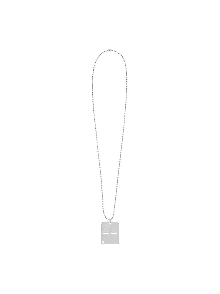 SILVER MILITARY TAG NECKLACE  알릭스 실버 밀리터리 택 목걸이 - 아데쿠베