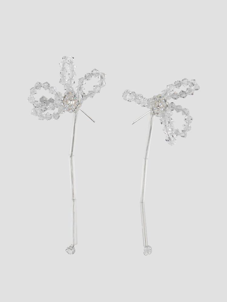 CLEAR ASTER CHINENSIS SPECTRUM EARRINGS  헬레나 튤린 클리어 아스터 귀걸이 - 아데쿠베