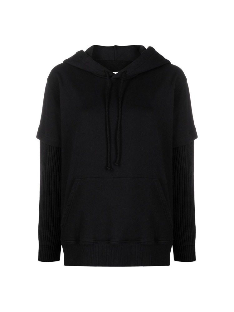 HOODIE WITH RIBBED SLEEVES MM6 후드티 - 아데쿠베