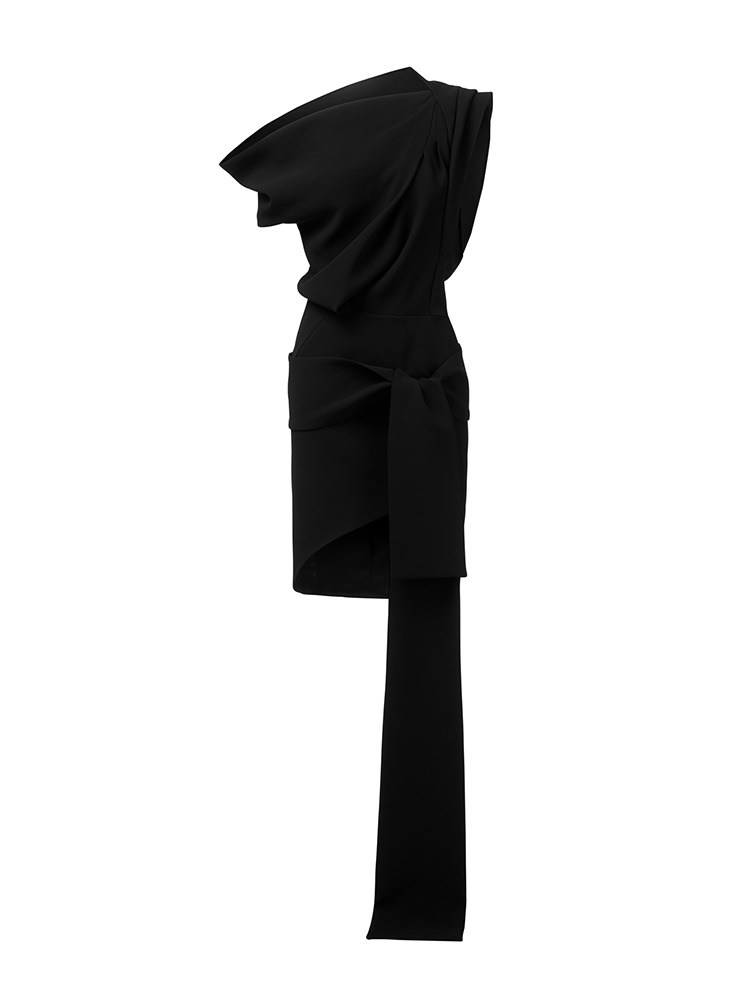 BLACK STEALTH KNOT DRESS  마티체브스키 블랙 매듭 칵테일 드레스 - 아데쿠베