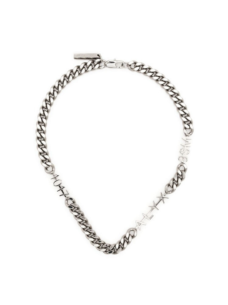 SILVER LOGO GRAPHIC NECKLACE  알릭스 실버 로고 그래픽 목걸이 - 아데쿠베